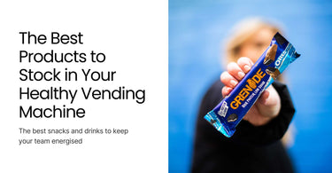 the best products to stock in your vending machine with protein bar image to the right